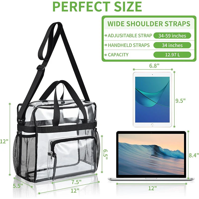 Transparente Multifunktions-Handtasche Skanto