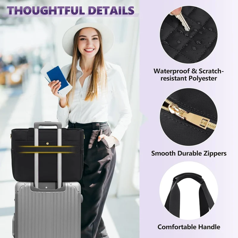 Gepolsterte Multifunktions-Handtasche mit Organizer Skanto