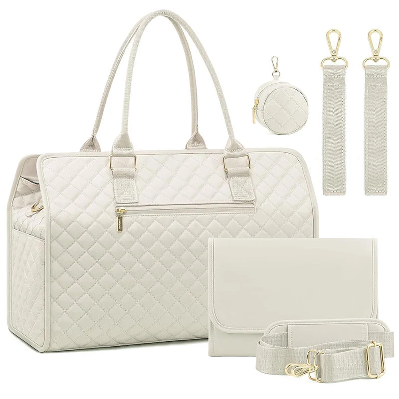 Gepolsterte Handtasche mit abnehmbarer Kosmetiktasche und Organizer Skanto