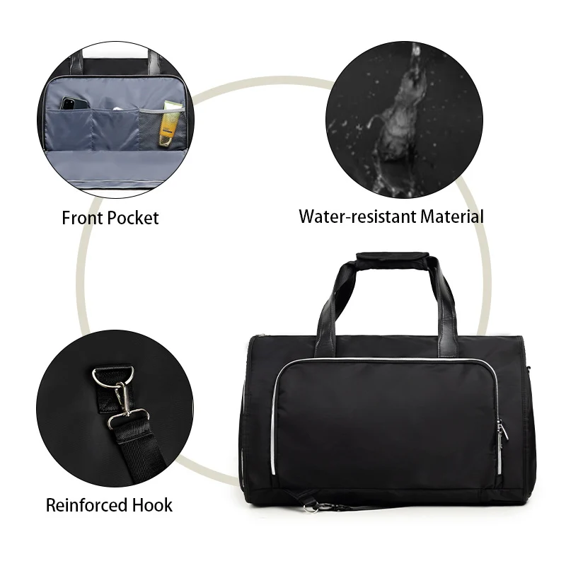 Elegante Reise- und Sporttasche mit integriertem Kleidersack Skanto