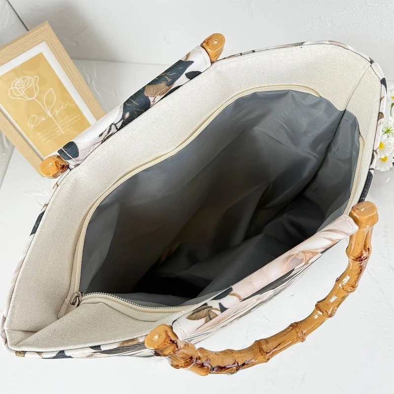 Strandtasche mit Bambusgriff Skanto