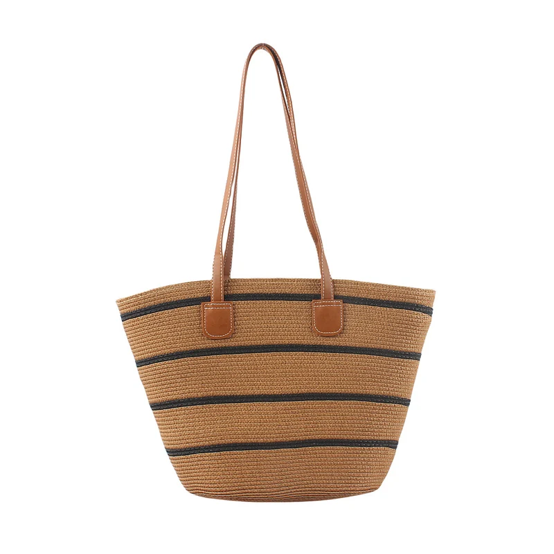 Strukturierter Raffia-Shopper Skanto