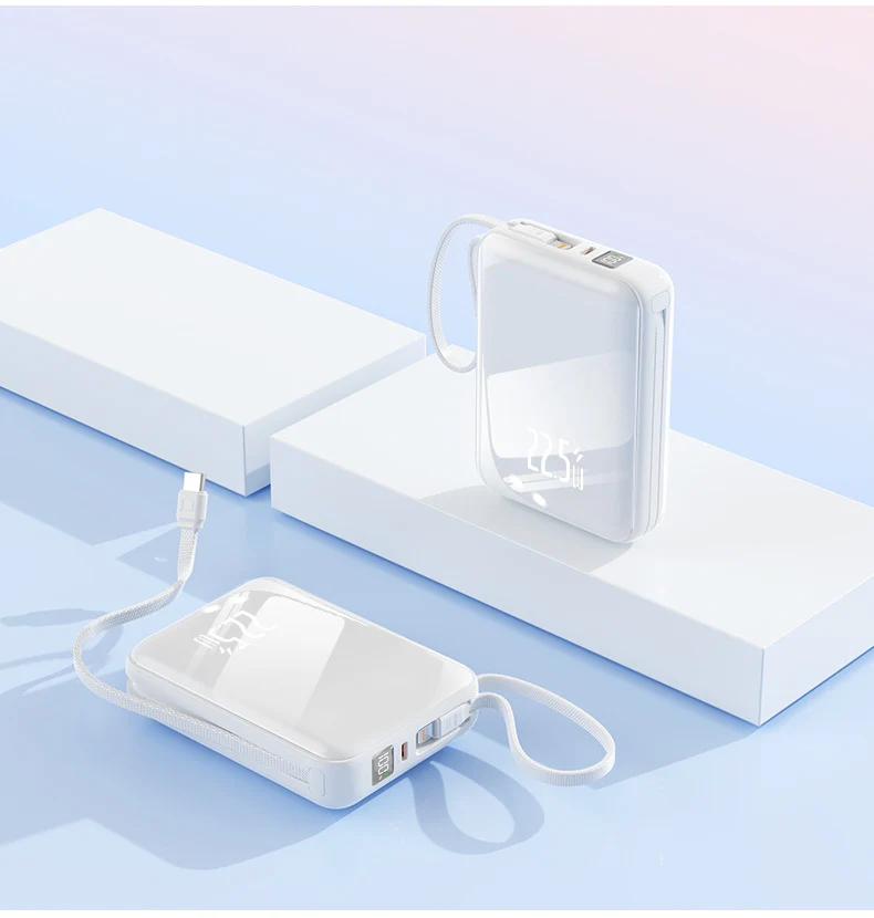 Tragbare Powerbank mit LED-Anzeige und Schnellladefunktion Skanto