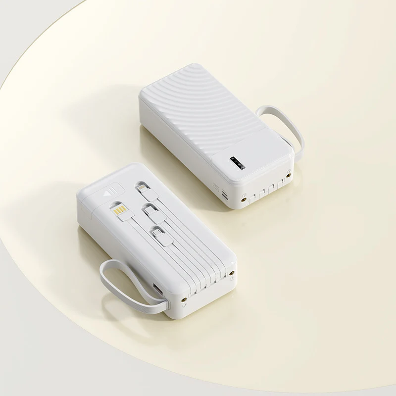 Tragbare Powerbank mit integriertem Multifunktions-Ladekabel Skanto
