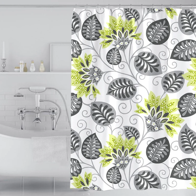 Eleganter Blumen-Duschvorhang für Damen Skanto