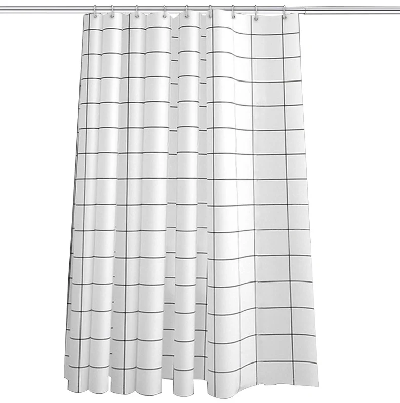 Minimalistischer Karo-Duschvorhang Skanto