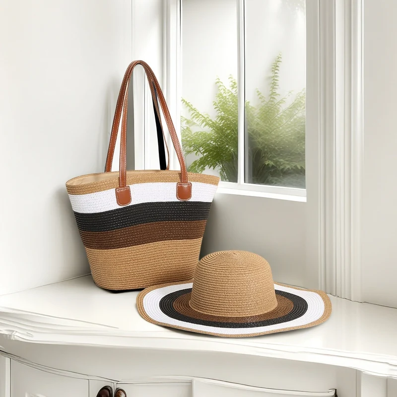 Strandtasche und Sonnenhut Skanto