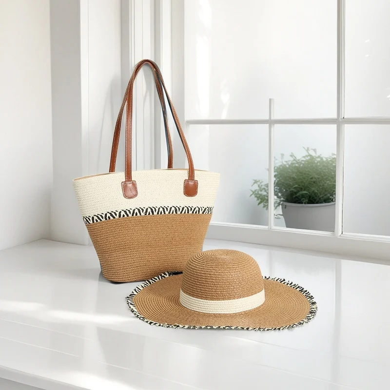 Strandtasche und Sonnenhut Skanto