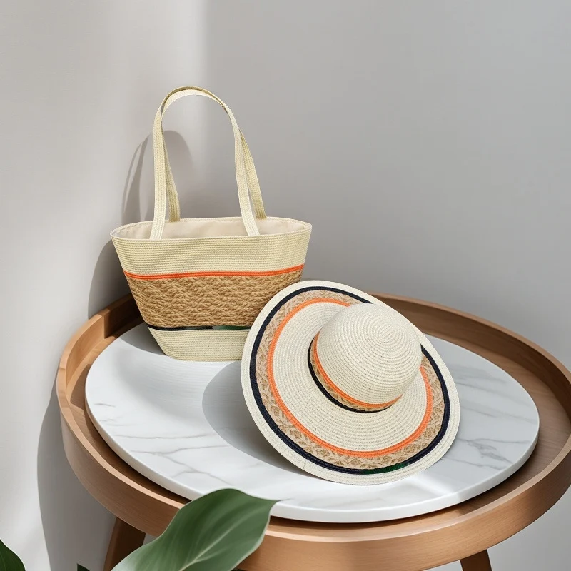 Strandtasche und Sonnenhut Skanto