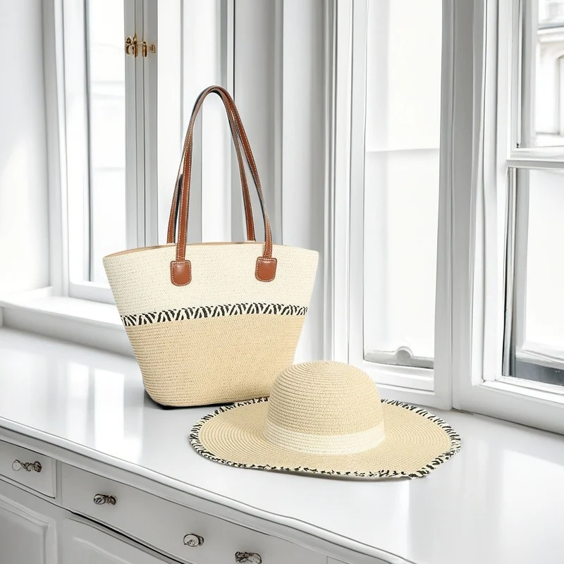 Strandtasche mit bunten Streifen Skanto