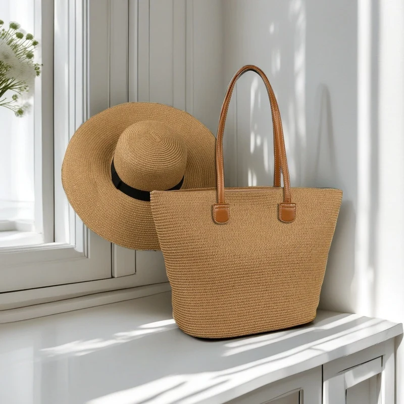 Strandtasche mit bunten Streifen Skanto