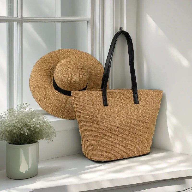 Strandtasche mit bunten Streifen Skanto
