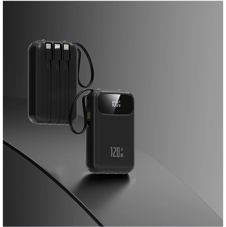 Tragbare Powerbank mit integriertem Multi-Kabel Skanto