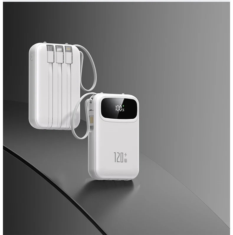 Tragbare Powerbank mit integriertem Multi-Kabel Skanto