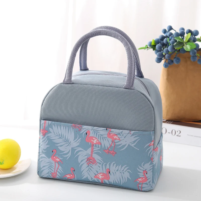Isolierte Lunchtasche mit trendigem Flamingo-Muster Skanto