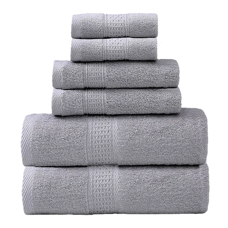 Frottierhandtuch-Set mit eleganter Bordüre