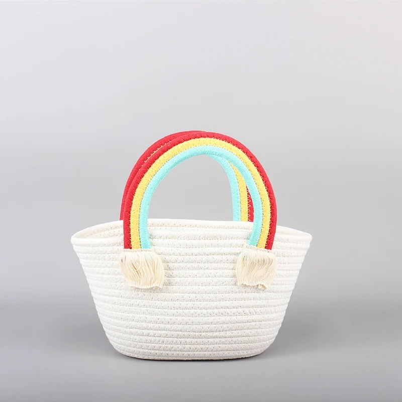 Stylische Strandtasche mit farbenfrohem Regenbogen-Akzent Skanto
