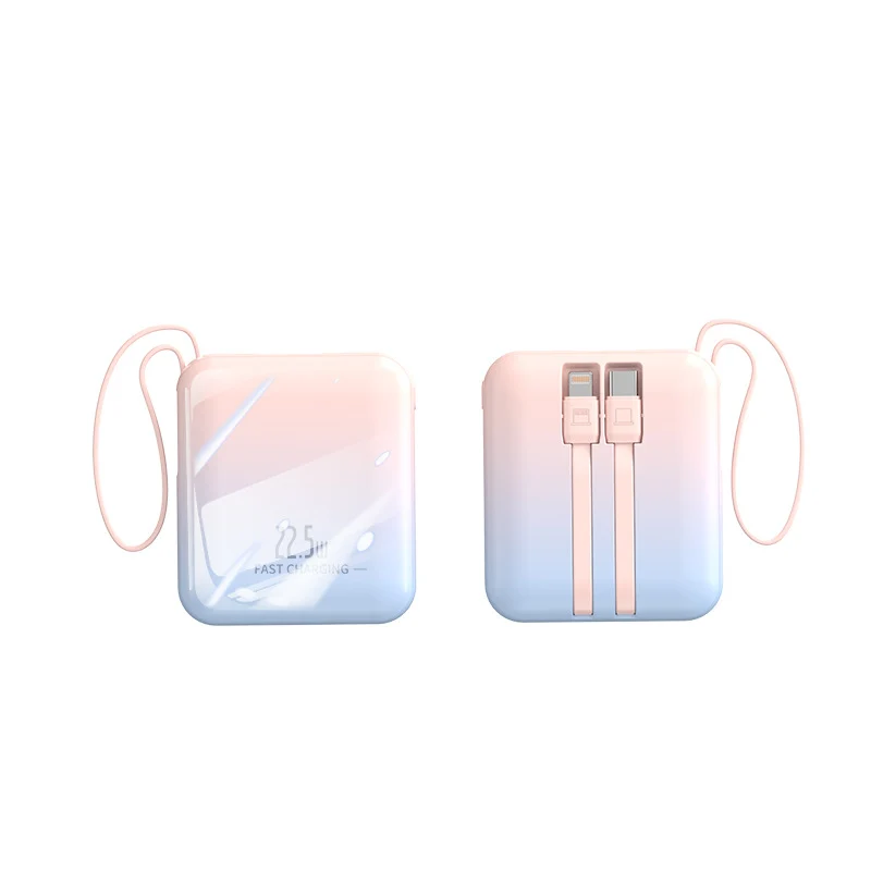 Faltbare Powerbank mit integriertem Kabel Skanto