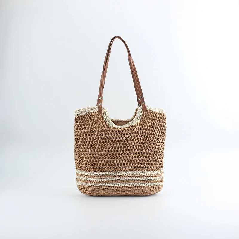 Handgemachte Designer-Strandtasche mit stabilen Ledergriffen Skanto
