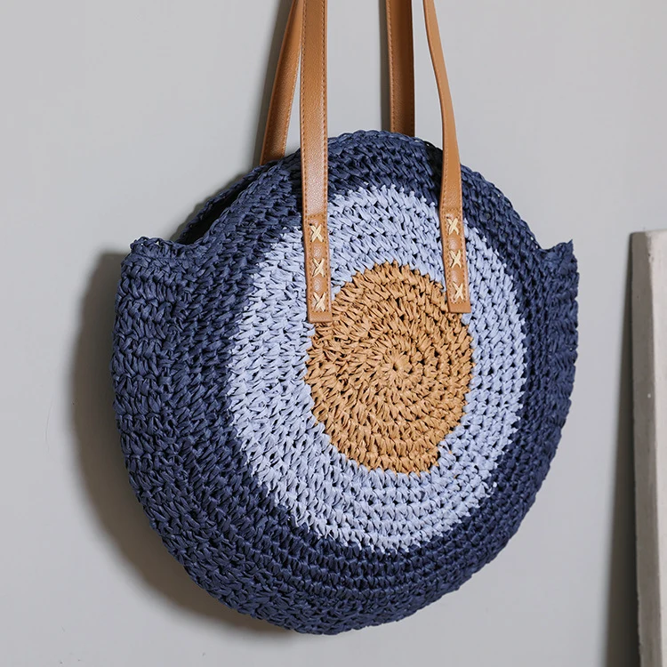 Runde Korbtasche mit modernem Design Skanto
