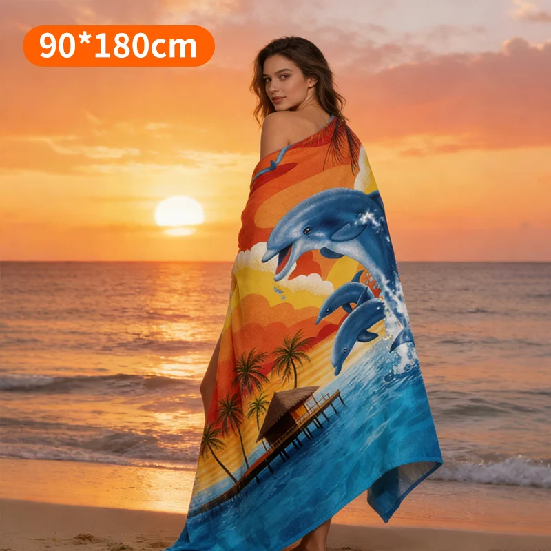 Strandtuch mit farbenfrohem Streifenmuster Skanto