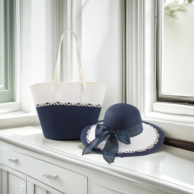 Stilvoller Sonnenhut und praktische Strandtasche Skanto