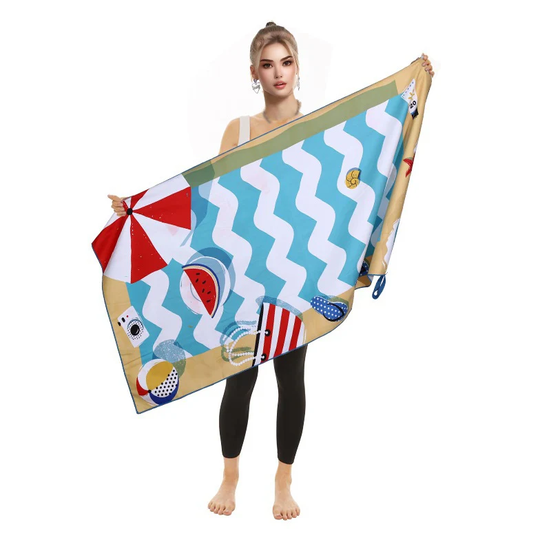 Strandtuch mit auffälligem Flamingo-Design und schnelltrocknendem Material Skanto