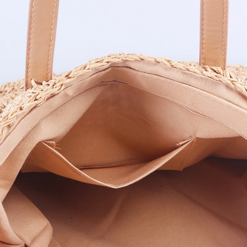 Großer gewebter Shopper aus Naturmaterial Skanto