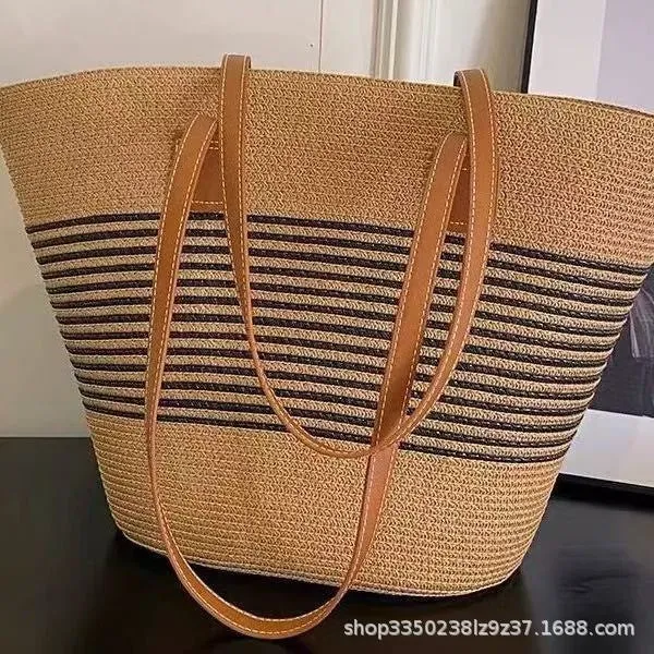 Trendige geflochtene Strandtasche Skanto