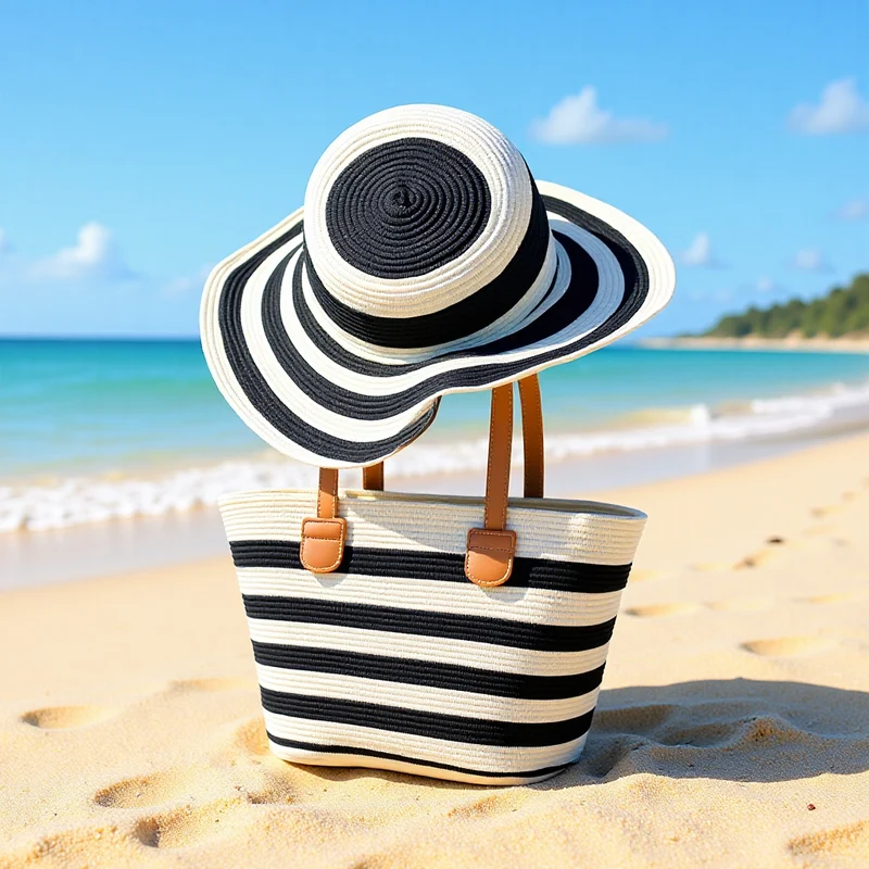 Strandtasche mit passendem Hut Skanto