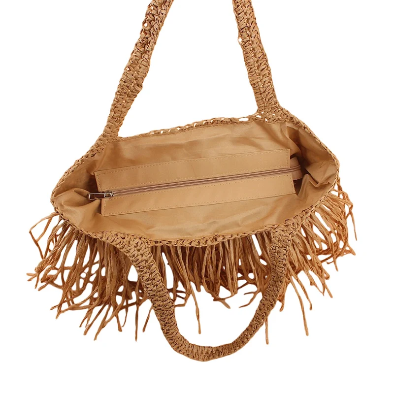 Französische Strohtasche Handgemachte Raffia Skanto