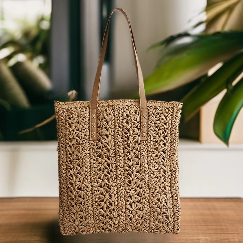 Handgefertigte Strandtasche im modernen Makramee-Stil Skanto