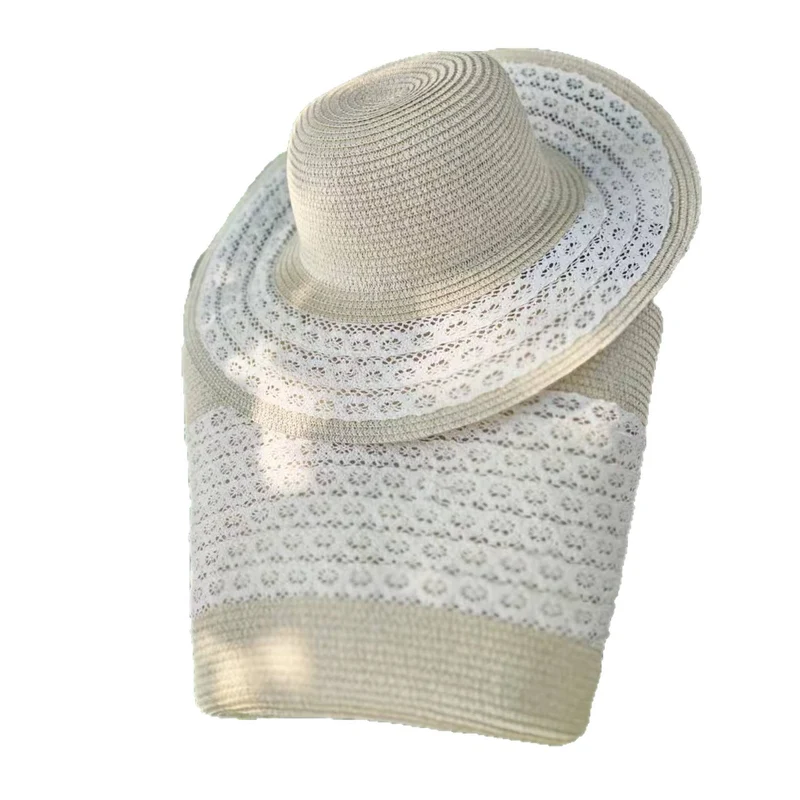 Sonnenhut mit eleganter Häkelborte Skanto
