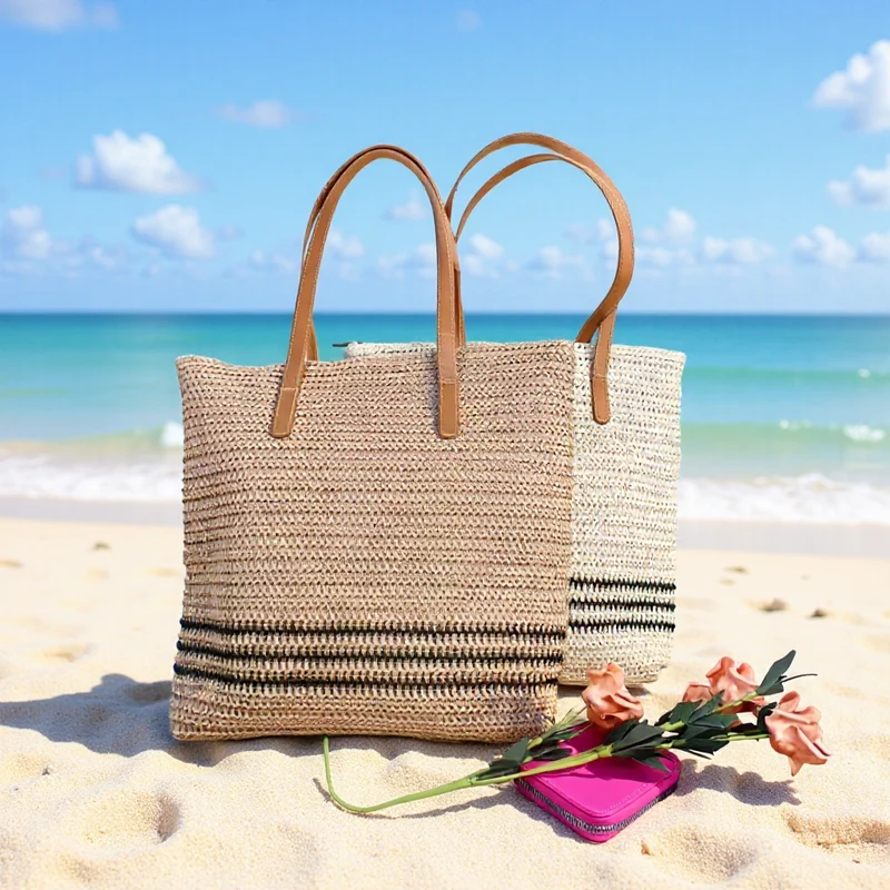 Übergroße Strandtasche aus gewebtem Material Skanto