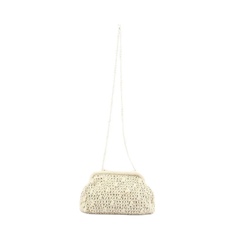 Elegante gehäkelte Handtasche mit feinem Kettenhenkel Skanto