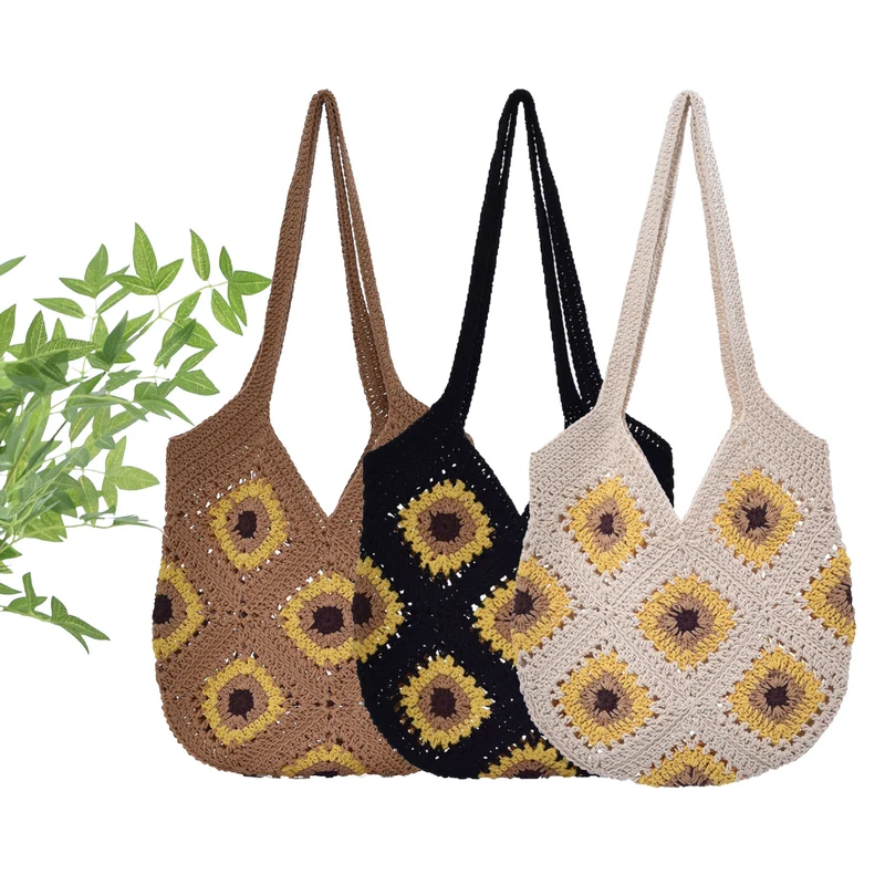 Handgemachte Makramee Shopper-Tasche Skanto