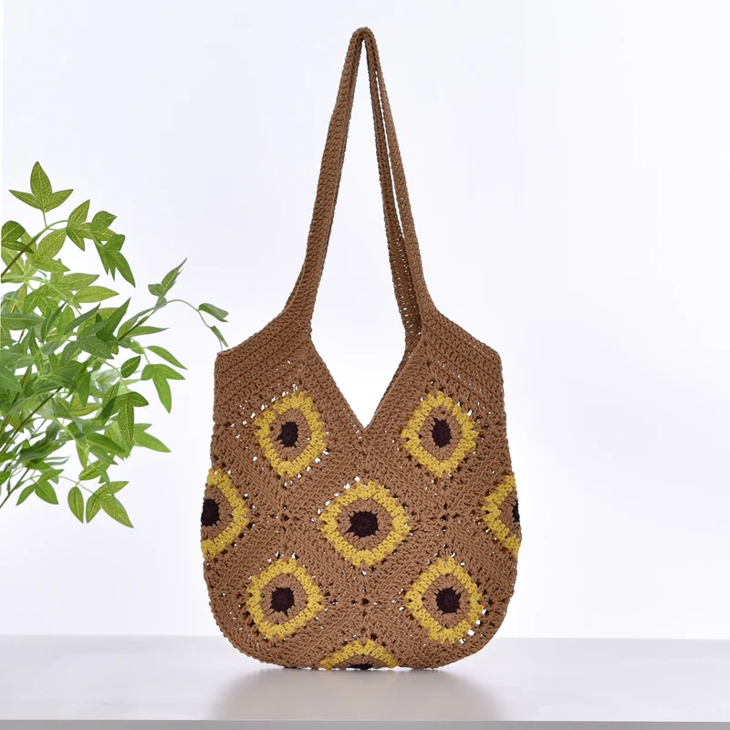 Handgemachte Makramee Shopper-Tasche Skanto