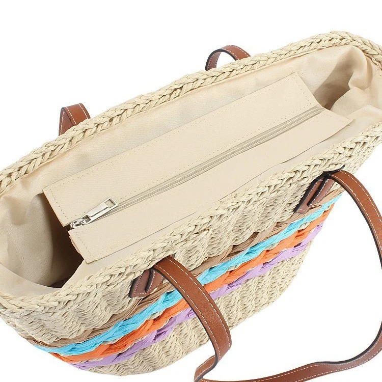 Handtasche mit farbigen geflochtenen Details Skanto