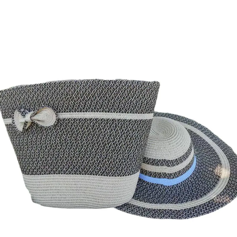 Eleganter Sonnenhut mit breiter Krempe und dezentem Streifenmuster Skanto