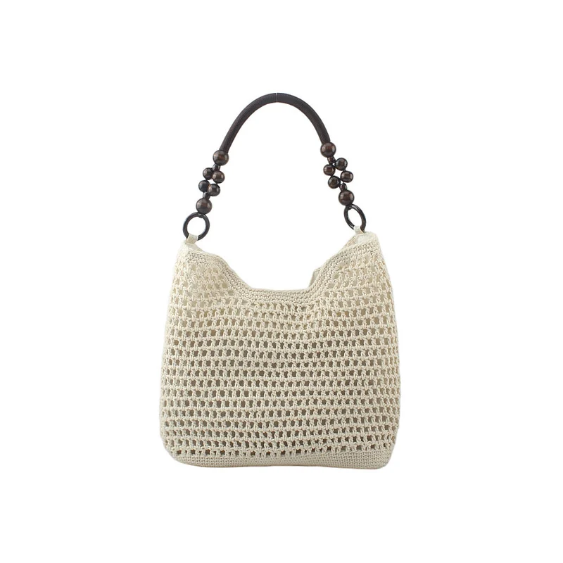 Schultertasche mit kunstvollen Holzgriffen Skanto