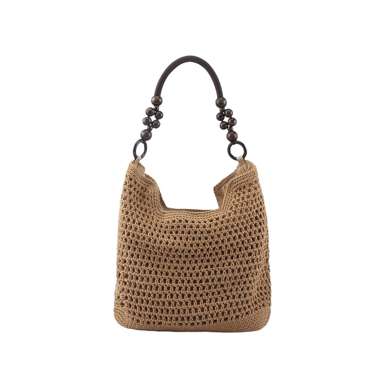 Schultertasche mit kunstvollen Holzgriffen Skanto