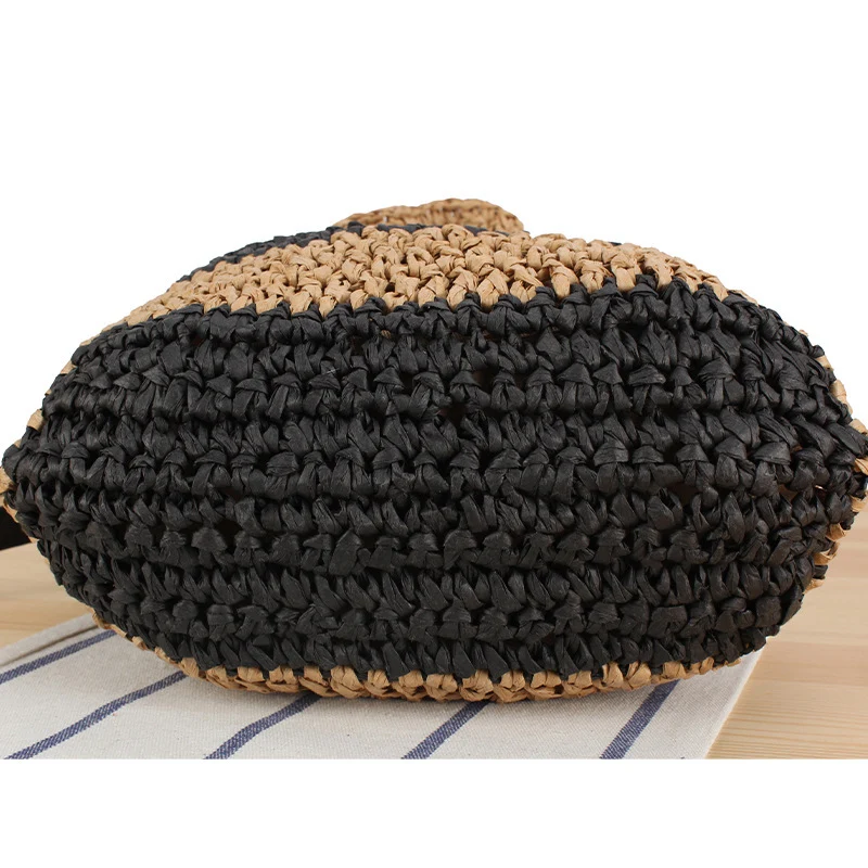 Handtasche aus handgefertigtem Naturfasermix mit modernem Kordelzugverschluss Skanto