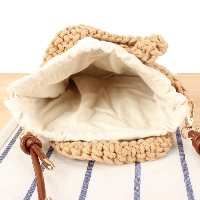 Handgefertigte Makramee-Handtasche mit verstellbarem Schultergurt Skanto