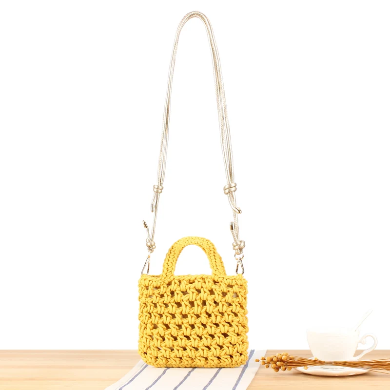 Handgefertigte Makramee-Handtasche mit verstellbarem Schultergurt Skanto