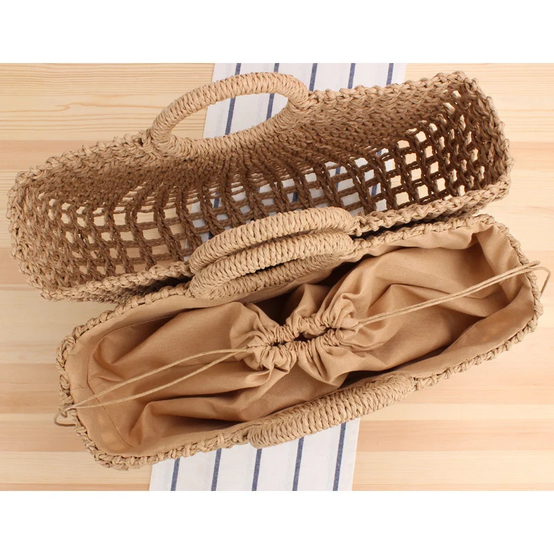 Handtasche aus handgefertigtem Geflecht mit elegantem Rundgriff Skanto