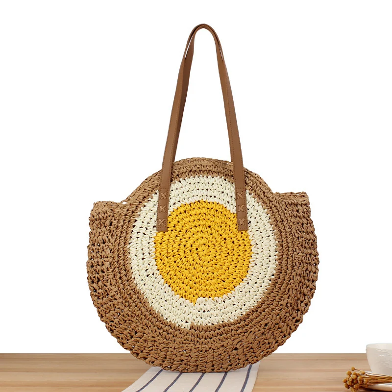 Runde Strohtasche Skanto