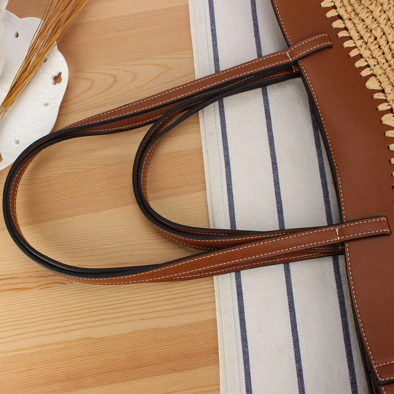 Handtasche mit feinem Geflecht und hochwertigen Lederakzenten Skanto
