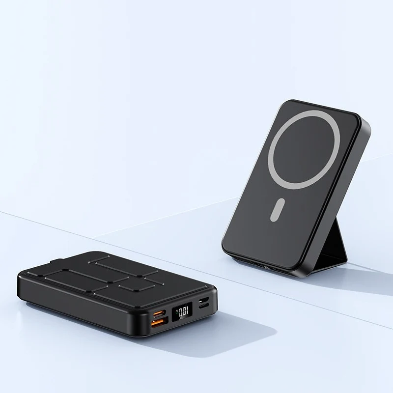 Tragbare magnetische Powerbank mit zwei USB-Anschlüssen Skanto