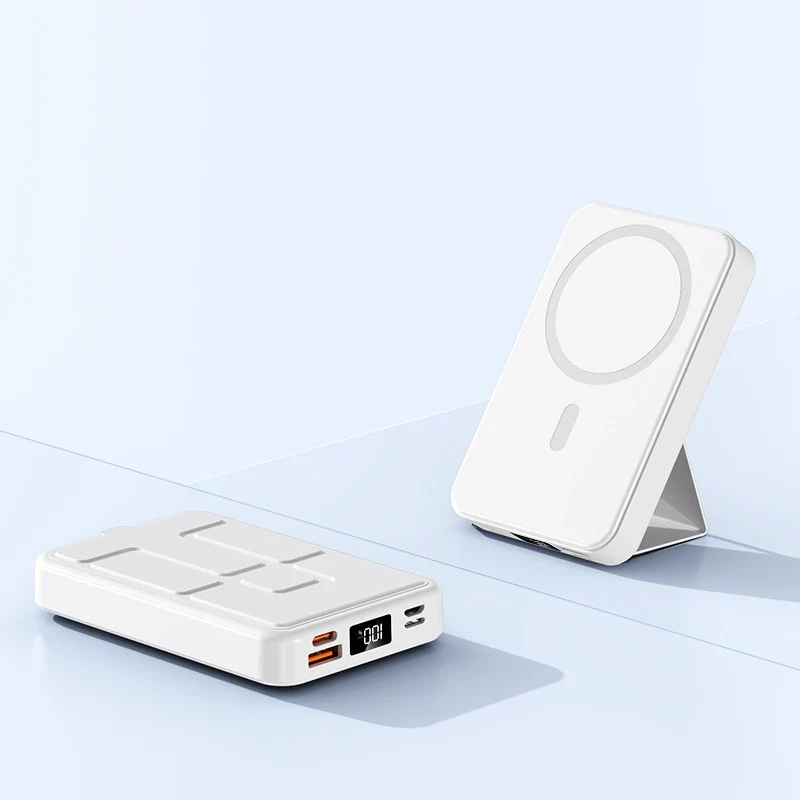 Tragbare magnetische Powerbank mit zwei USB-Anschlüssen Skanto