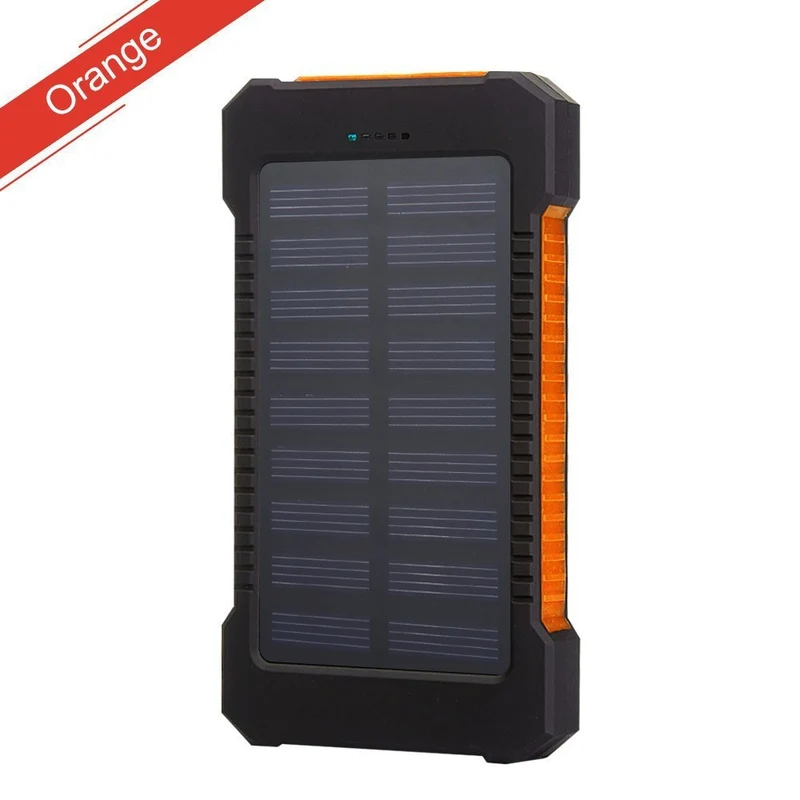 Solarbetriebene Powerbank mit integriertem Kompass und Karabinerhaken Skanto